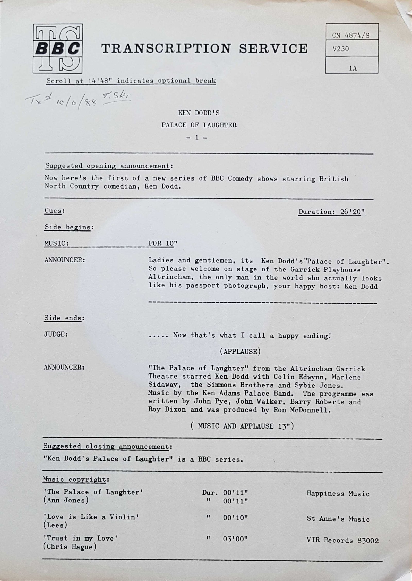 Inserts from CN 4874 S 1